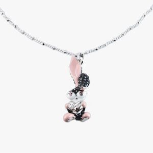 Guess Pink and Black Bunny Pendant Necklace